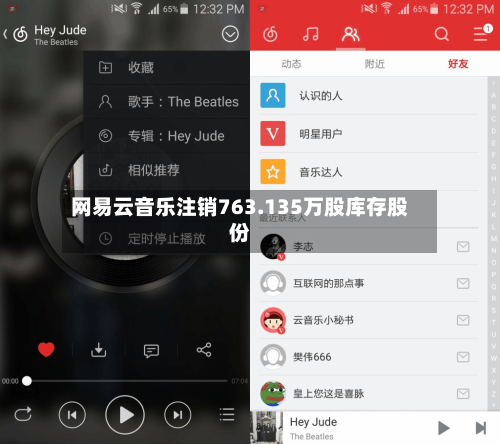 网易云音乐注销763.135万股库存股份