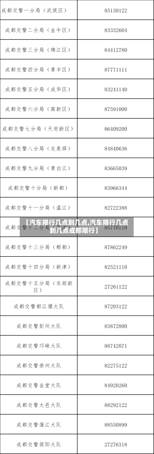 【汽车限行几点到几点,汽车限行几点到几点成都限行】