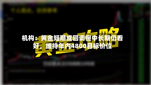 机构：黄金短期或回调但中长期仍看好，维持年内4800目标价位-第3张图片