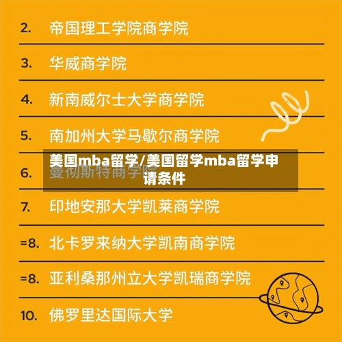美国mba留学/美国留学mba留学申请条件