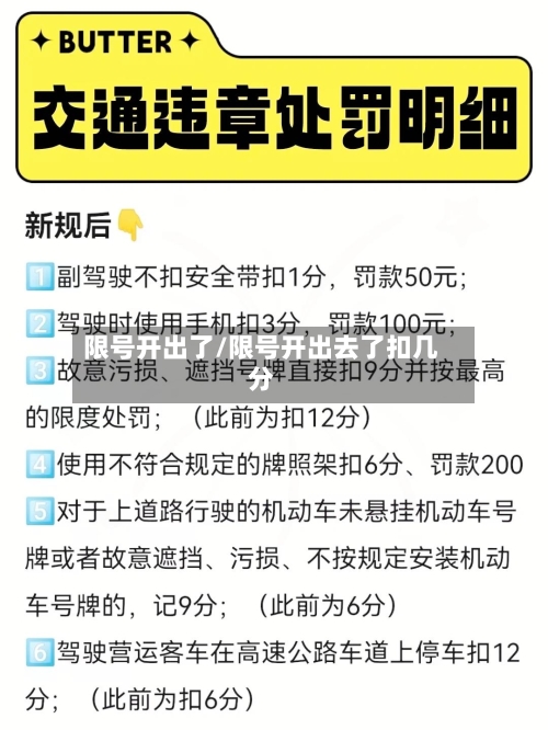 限号开出了/限号开出去了扣几分