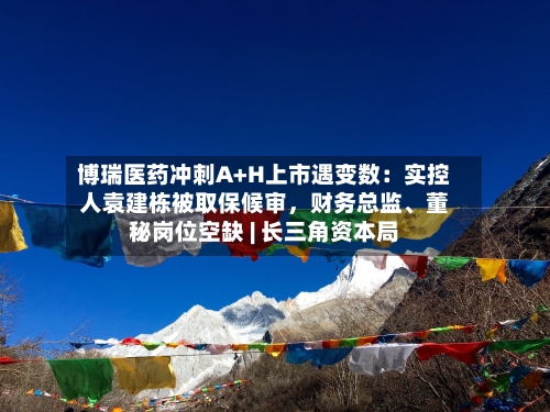 博瑞医药冲刺A+H上市遇变数：实控人袁建栋被取保候审	，财务总监、董秘岗位空缺 | 长三角资本局-第2张图片