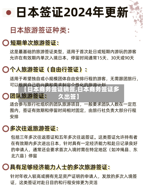 【日本商务签证销签,日本商务签证多久出签】