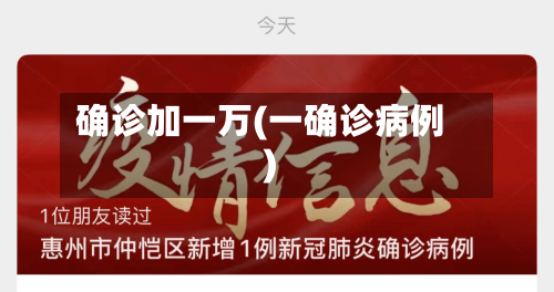 确诊加一万(一确诊病例)-第2张图片