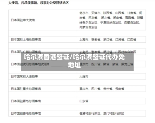 哈尔滨香港签证/哈尔滨签证代办处地址