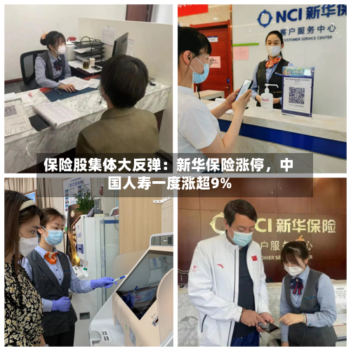 保险股集体大反弹：新华保险涨停，中国人寿一度涨超9%
