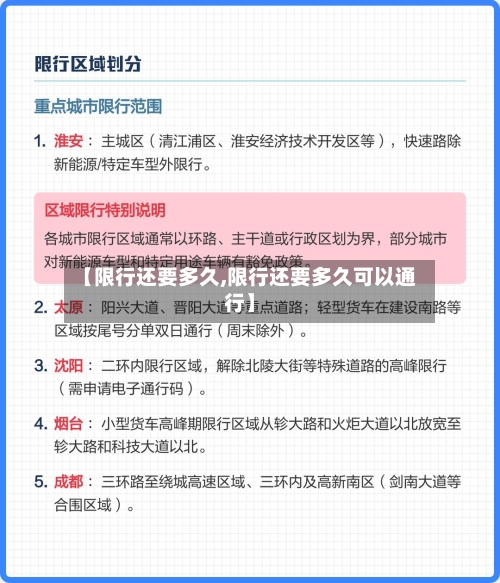 【限行还要多久,限行还要多久可以通行】-第2张图片
