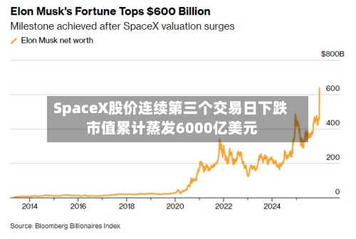 SpaceX股价连续第三个交易日下跌 市值累计蒸发6000亿美元